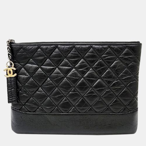 Chanel Black Leather Gabrielle Medium Clutch Bag - Chanel - Modalova