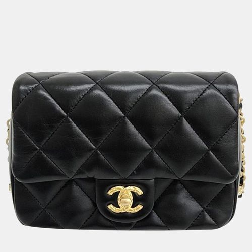 Chanel Black Lambskin Leather Chain Crossbody Bag - Chanel - Modalova