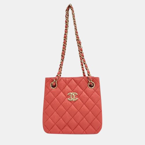 Red Caviar Leather Chain Bucket Bag - Chanel - Modalova