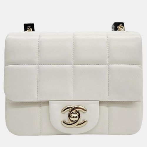 Chanel White Leather Mini Cube Chain Shoulder Bag - Chanel - Modalova