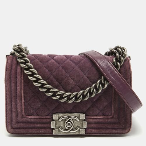 Chanel Purple Velvet Small Boy Bag - Chanel - Modalova