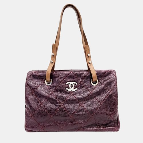 Chanel Red Leather Wild Stitch Shoulder Bag - Chanel - Modalova