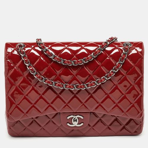 Chanel Red Quilted Patent Leather Maxi Classic Double Flap Bag - Chanel - Modalova