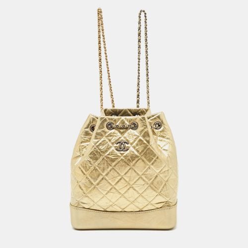 Chanel Gold Quilted Aged Leather Small Gabrielle Backpack - Chanel - Modalova