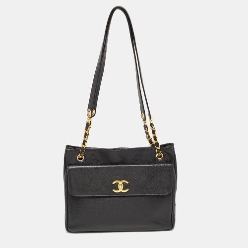 Chanel Black Caviar Leather Classic Pocket Shoulder Bag - Chanel - Modalova