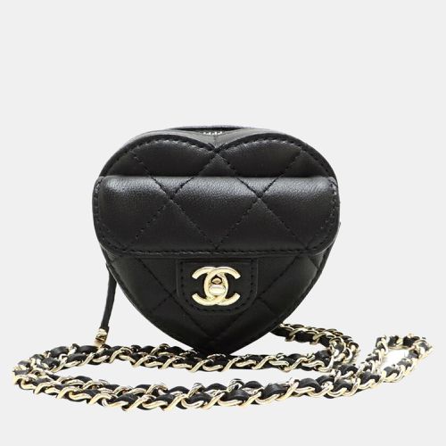 Chanel Black Lambskin Mini CC In Love Heart Bag - Chanel - Modalova