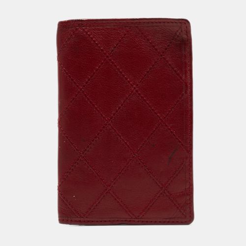 Chanel Red Quilted Leather Vintage Bifold Card Holder - Chanel - Modalova