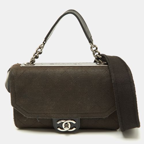 Chanel Black Quilted Canvas and Leather CC Flap Shoulder Bag - Chanel - Modalova