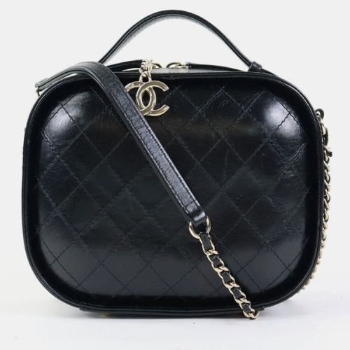 Chanel Black Leather Vanity Case Bag - Chanel - Modalova