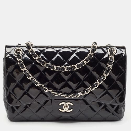 Chanel Black Quilted Patent Leather Jumbo Classic Double Flap Bag - Chanel - Modalova