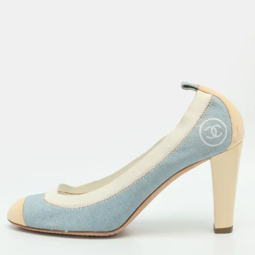 Size 40 /White Denim and Elastane Pumps - Chanel - Modalova