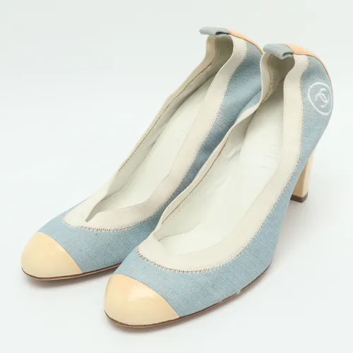 Size 40 /White Denim and Elastane Pumps - Chanel - Modalova