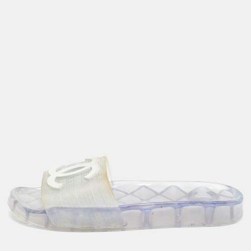 Chanel Transparent Rubber CC Slides Size 40 - Chanel - Modalova