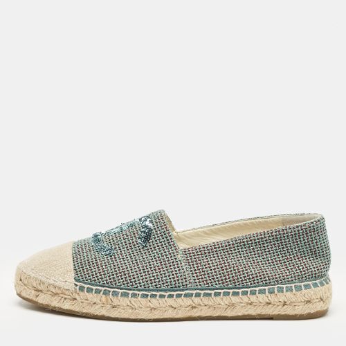 Chanel Green Tweed Sequins CC Espadrille Flats Size 40 - Chanel - Modalova