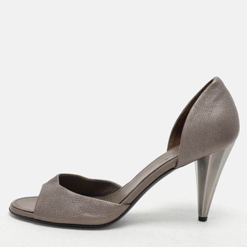 Chanel Grey Leather D'orsay Pumps Size 39 - Chanel - Modalova