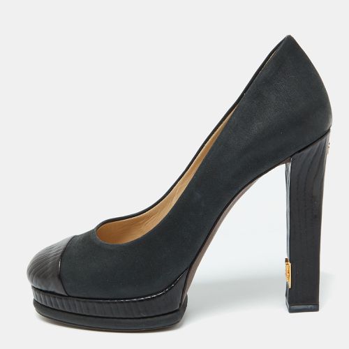 Leather Cap Toe Platform Pumps Size 39.5 - Chanel - Modalova