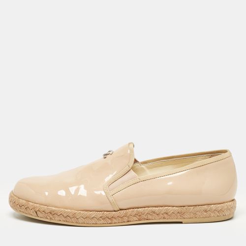 Chanel Beige Patent Leather CC Espadrille Loafers Size 39.5 - Chanel - Modalova