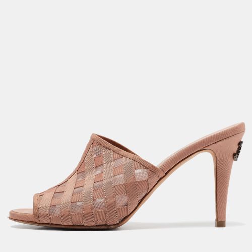 Chanel Pink Fabric and Mesh CC Mules Size 37.5 - Chanel - Modalova