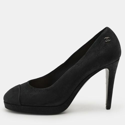 Chanel Black Suede CC Pumps Size 38.5 - Chanel - Modalova