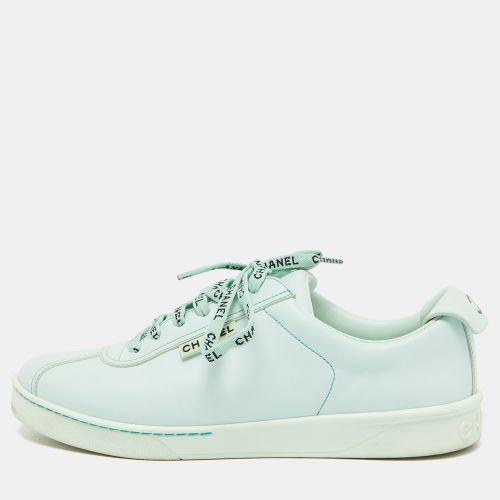 Chanel Pastel Green Leather CC Low Top Sneakers Size 39 - Chanel - Modalova