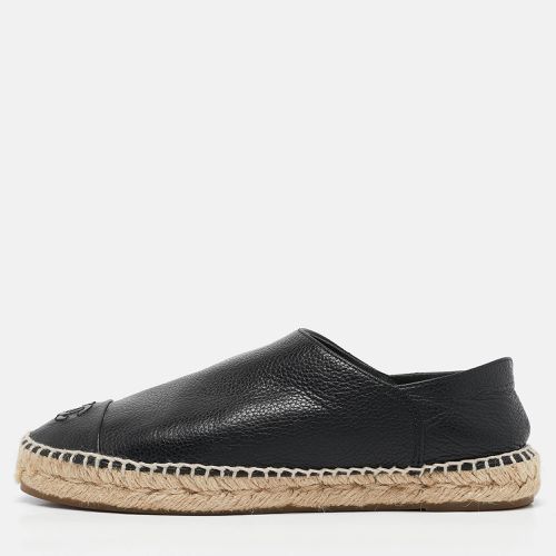 Chanel Black Leather CC Espadrille Flats Size 38 - Chanel - Modalova