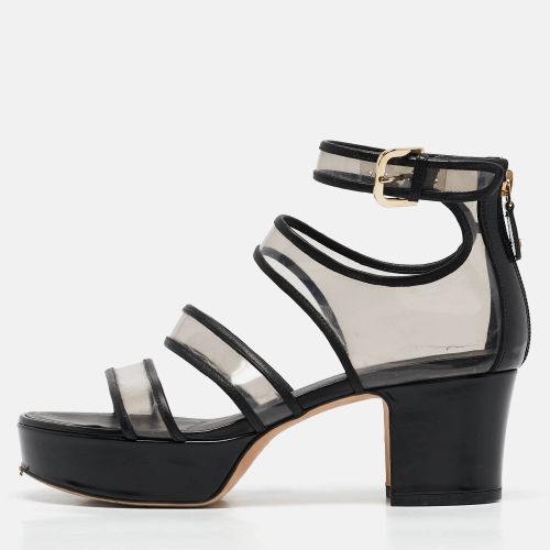 Chanel Black Leather and PVC Ankle Strap Sandals Size 38 - Chanel - Modalova