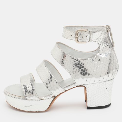 Size 38 Python Leather Platform Sandals - Chanel - Modalova