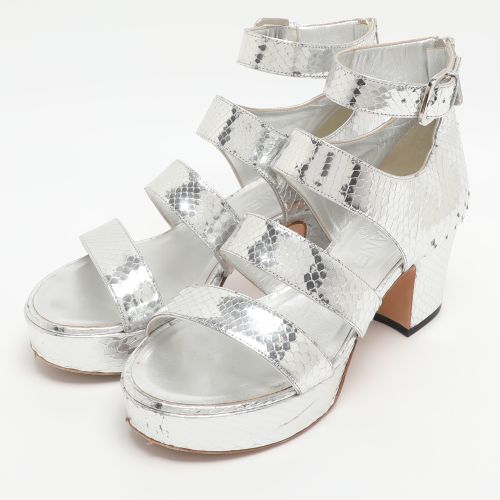 Size 38 Python Leather Platform Sandals - Chanel - Modalova