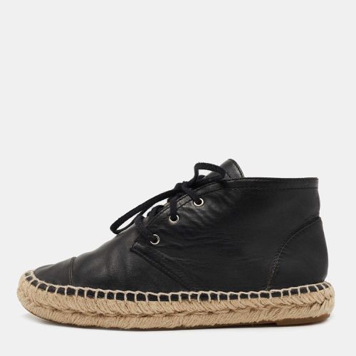 Chanel Black Leather CC Espadrille High Top Sneakers Size 36 - Chanel - Modalova