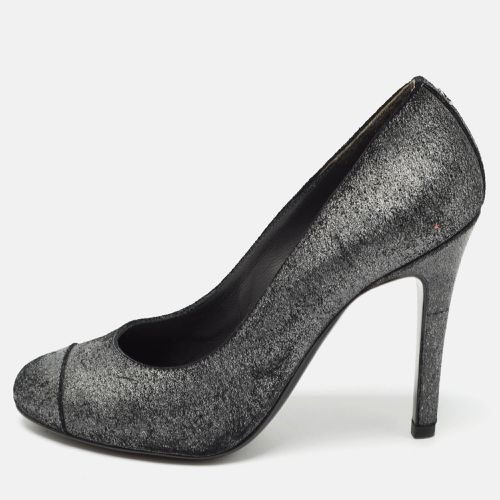 Chanel Grey Texture Suede Cap Toe Pumps Size 37 - Chanel - Modalova