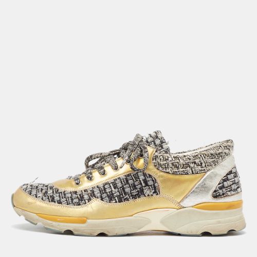 Chanel Multicolor Tweed and Leather Interlocking Sneakers Size 38 - Chanel - Modalova