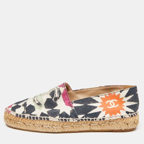 Chanel Multicolor Printed Canvas CC Espadrille Flats Size 35 - Chanel - Modalova