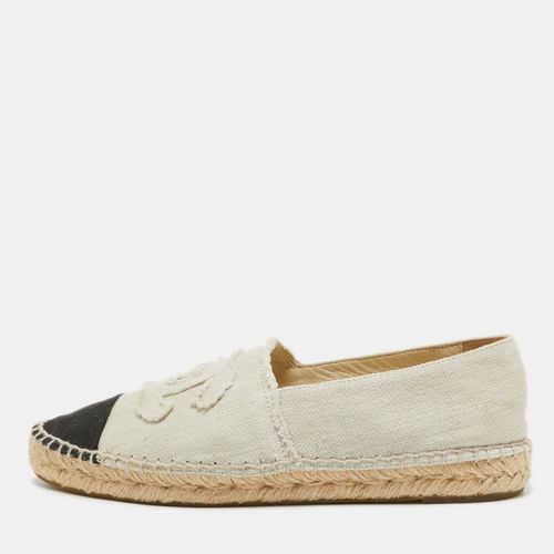 Chanel Beige/Black Canvas CC Espadrille Flats Size 41 - Chanel - Modalova