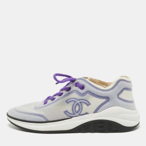 Chanel Purple/White Mesh Interlocking CC Logo Sneakers Size 40.5 - Chanel - Modalova