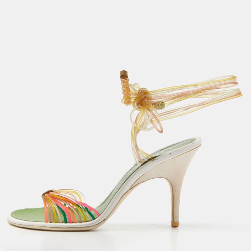 Chanel Multicolor Rubber CC Ankle Tie Sandals Size 36 - Chanel - Modalova