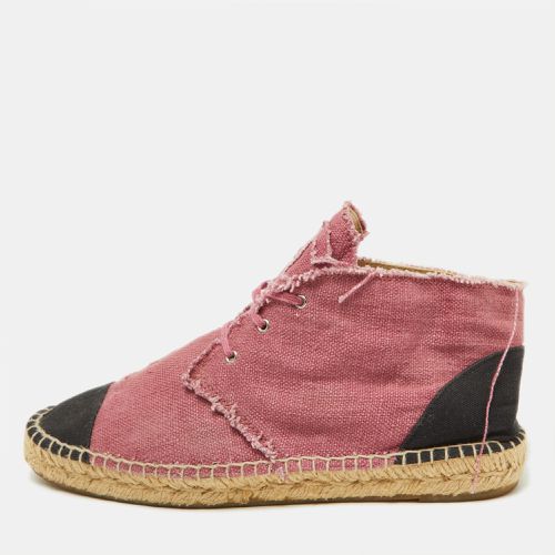 Chanel Pink/Black Canvas CC High Top Espadrille Flats Size 42 - Chanel - Modalova