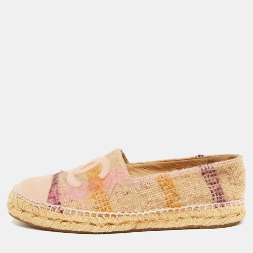 Chanel Multicolor Tweed CC Cap Toe Espadrilles Size 40 - Chanel - Modalova