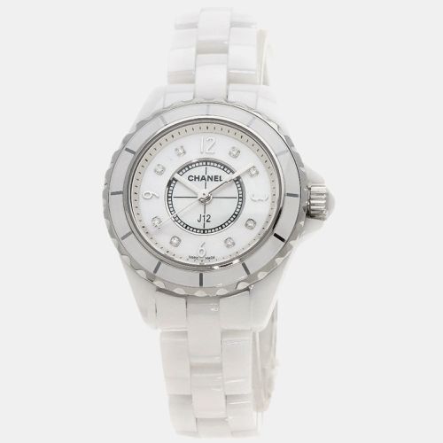 Chanel White Shell Ceramic J12 Quartz Women's Wristwatch 29 mm - Chanel - Modalova