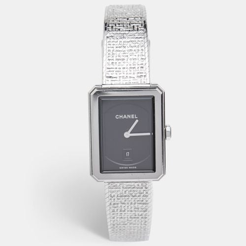 Chanel Blck Stainless Steel Boy-Friend Tweed H4878 Women's Wristwatch 26.70 mm - Chanel - Modalova