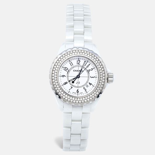 Ceramic Stainless Steel Diamond J12 H0967 Women's Wristwatch 33 mm - Chanel - Modalova