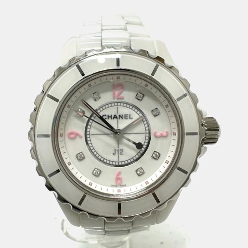 Chanel White Ceramic J12 H4863 Quartz Women's Wristwatch 33 mm - Chanel - Modalova