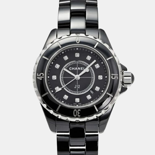 Chanel Black Stainless Steel Ceramic J12 H1625 Quartz Women's Wristwatch 33 mm - Chanel - Modalova