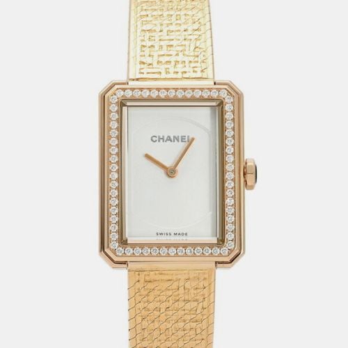 Chanel Silver 18k Rose Gold Boy-Friend H4881 Quartz Women's Wristwatch 21.5 mm - Chanel - Modalova