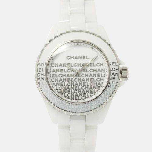 Chanel White Stainless Steel Ceramic J12 H7419 Quartz Women's Wristwatch 34 mm - Chanel - Modalova