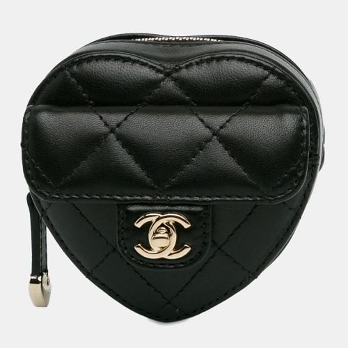 Chanel Lambskin CC In Love Heart Zipped Arm Coin Purse - Chanel - Modalova