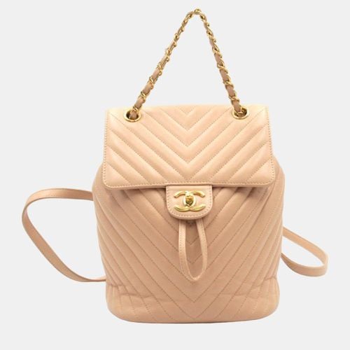 Chanel Beige Chevron Calfskin Urban Spirit Backpack - Chanel - Modalova