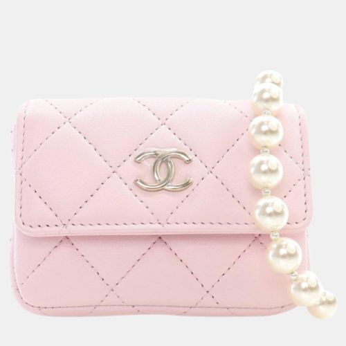 Quilted Lambskin Pearl Chain Belt Bag - Chanel - Modalova