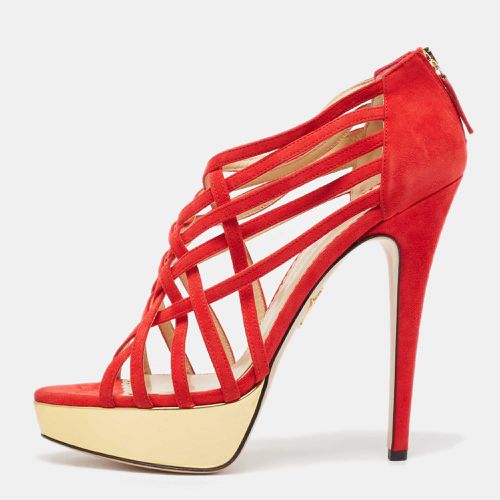 Charlotte Olympia Red Suede Strappy Platform Pumps Size 40 - Charlotte Olympia - Modalova