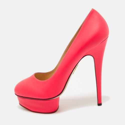 Charlotte Olympia Neon Pink Leather Dolly Platform Pumps Size 41 - Charlotte Olympia - Modalova