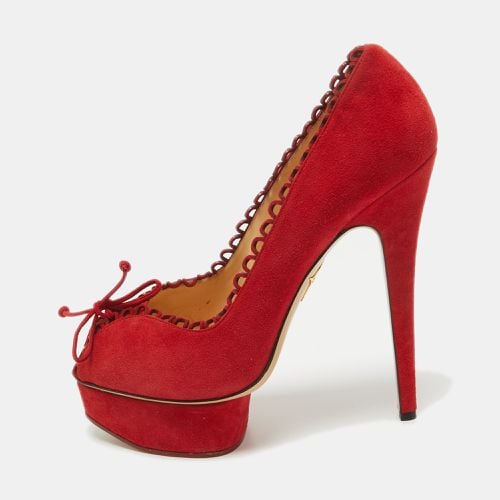 Charlotte Olympia Red Suede Platform Pumps Size 40.5 - Charlotte Olympia - Modalova